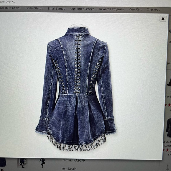 Pyramid Collection Denim Jacket - Picture 12 of 15